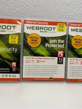 Webroot Internet Security - Green & Orange Retail Box